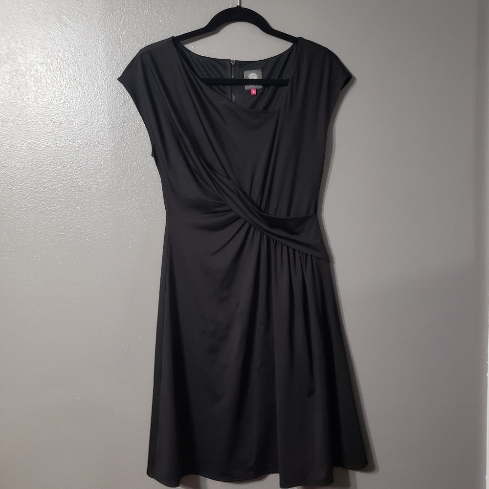 Vince Camuto Asymmetrical Neckline Faux Wrap Sz 8